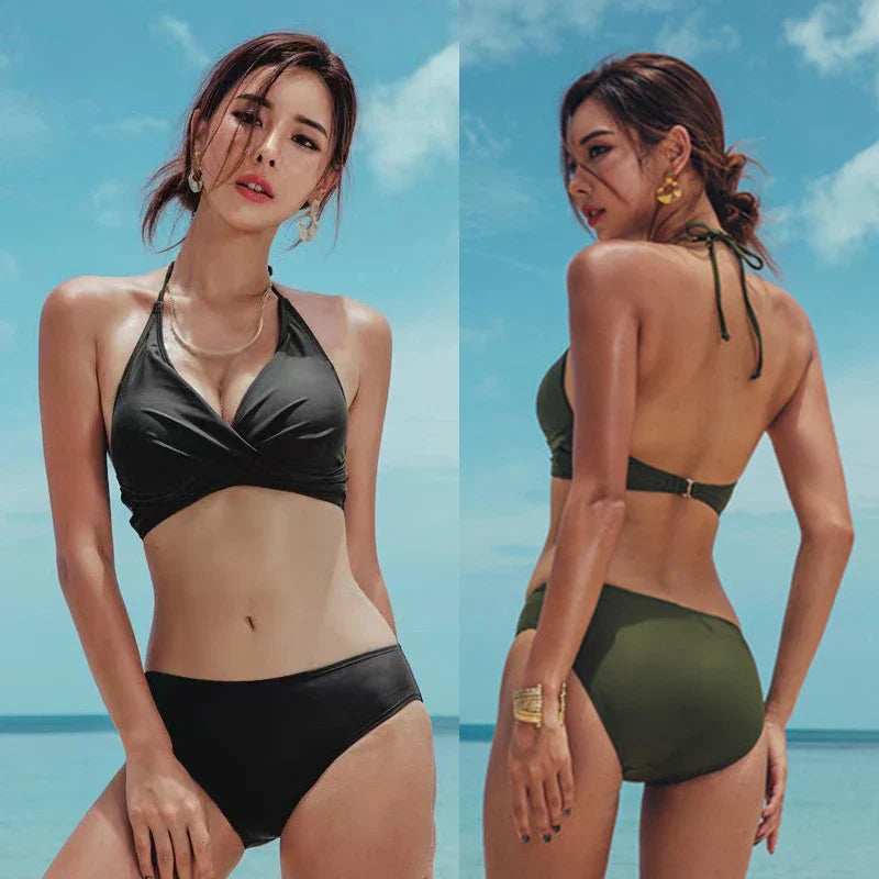 Lorven™ Düz Çapraz Push Up Bikini