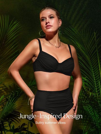 Lorven™ Şekillendirici Buruşuk Balenli Bikini Üstü
