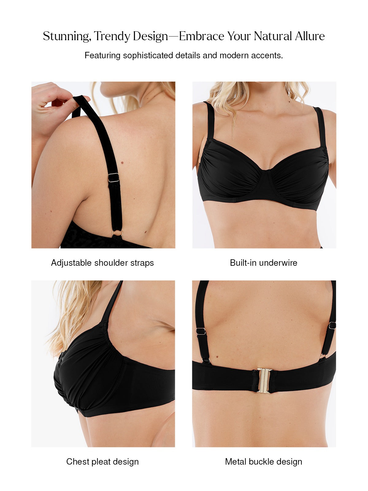 Lorven™ Şekillendirici Buruşuk Balenli Bikini Üstü