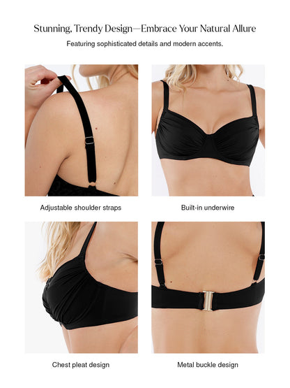 Lorven™ Şekillendirici Buruşuk Balenli Bikini Üstü