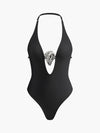 Lorven™ Plunge Halter Tek Parça Mayo