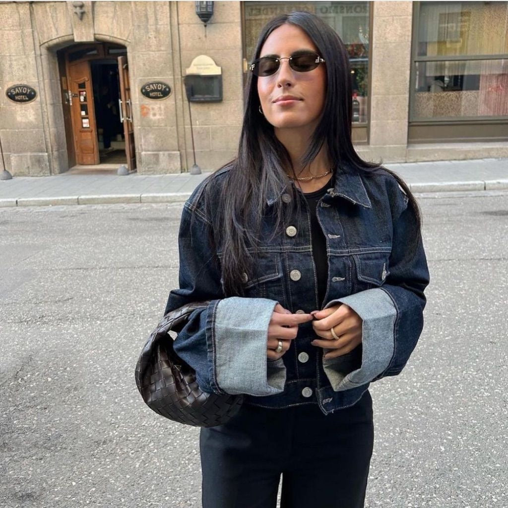Lorven™ Lorelei - Kollu Denim İki Parçalı Set