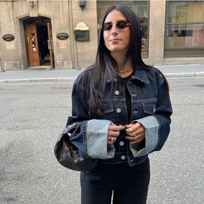 Lorven™ Lorelei - Kollu Denim İki Parçalı Set