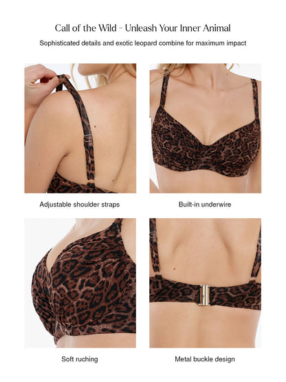 Lorven™ Şekillendirici Buruşuk Balenli Bikini Üstü