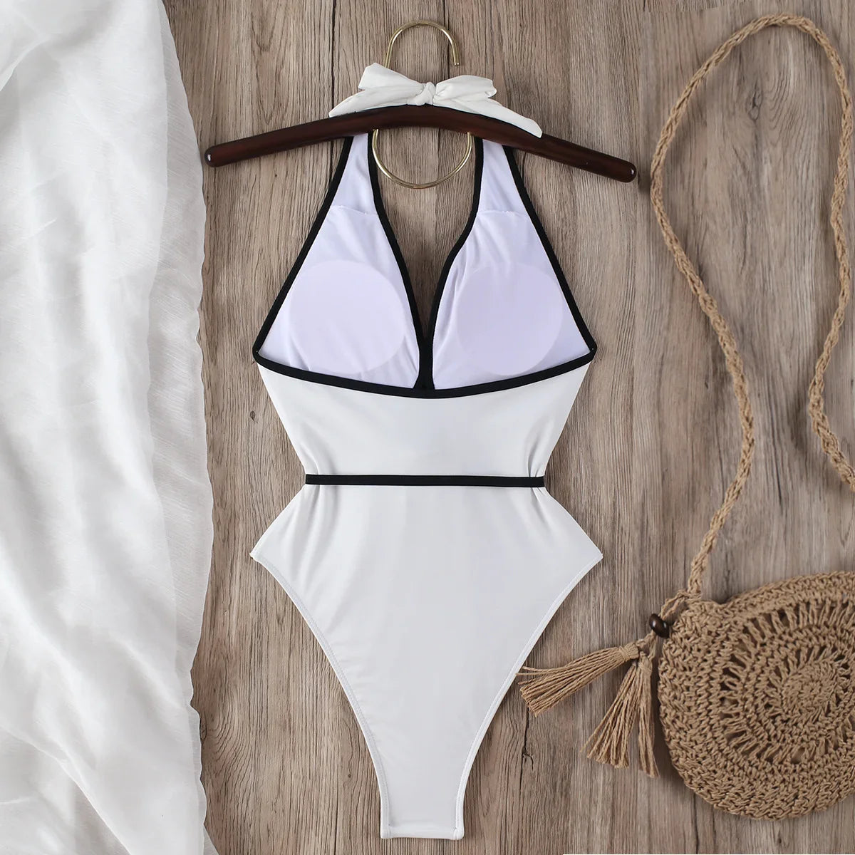 Lorven™ Çiçekli Halter Tek Parça Mayo