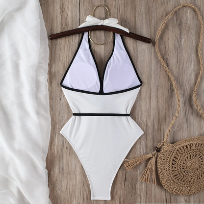 Lorven™ Çiçekli Halter Tek Parça Mayo