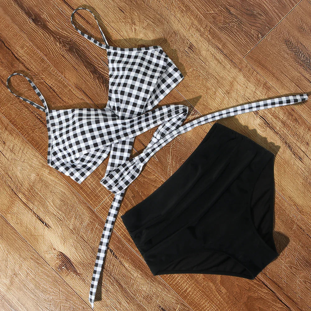 Lorven™ Yüksek Bel Çiçekli Bikini