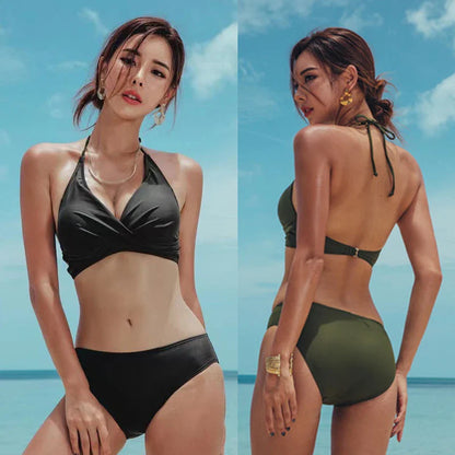 Lorven™ Düz Çapraz Push Up Bikini