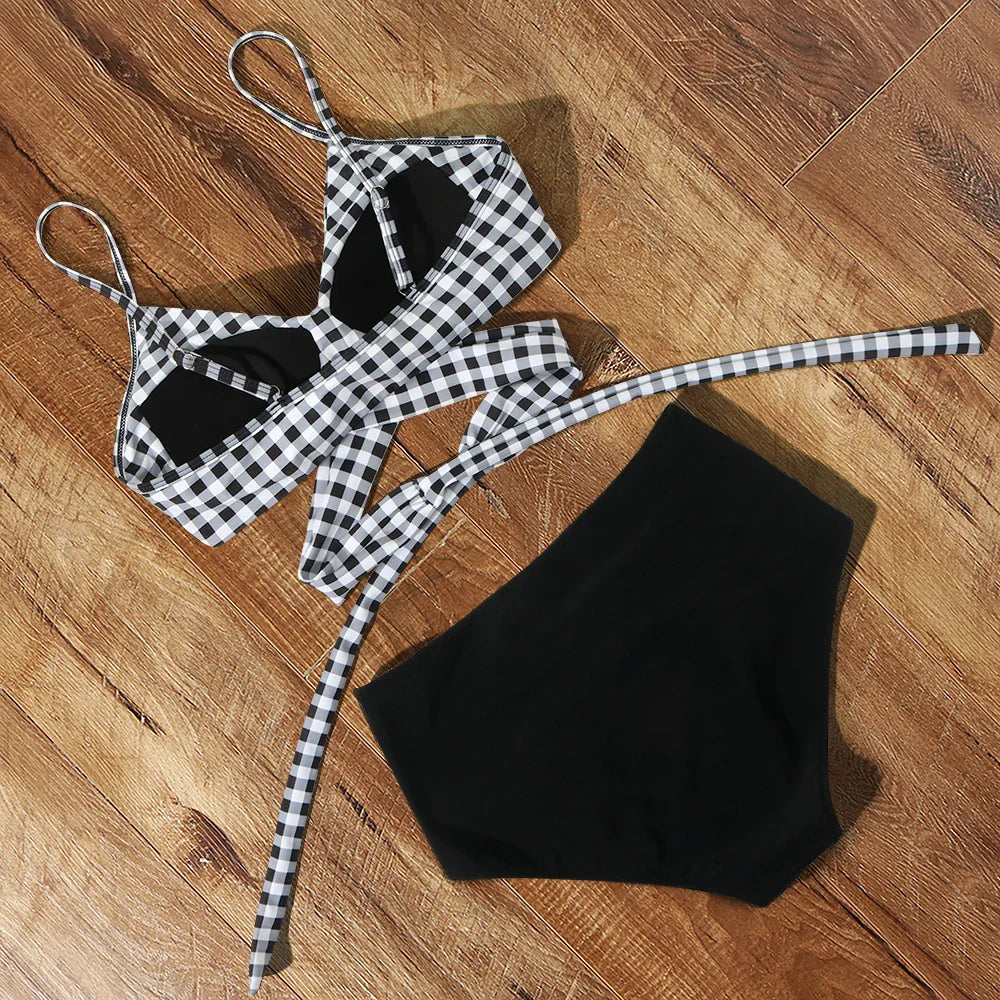 Lorven™ Yüksek Bel Çiçekli Bikini