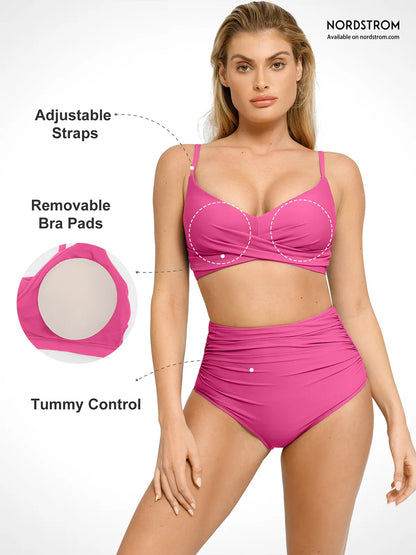 Lorven™ Şekillendirici Buruşuk Şekillendirici Bikini Üst Ve Alt Takımı