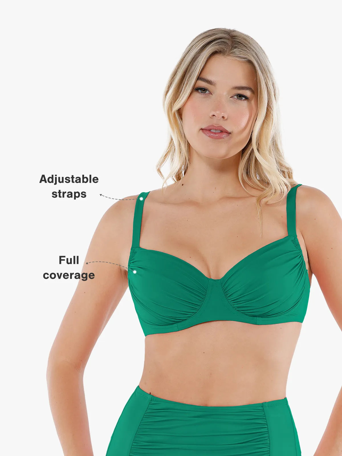 Lorven™ Şekillendirici Buruşuk Balenli Bikini Üstü