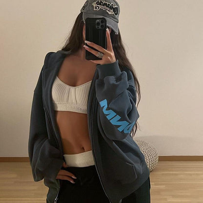 Lorven™ Yazı Baskılı Sweat Mont