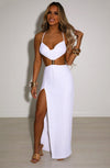 Lorven™ Adrianna Uzun Elbise - Beyaz