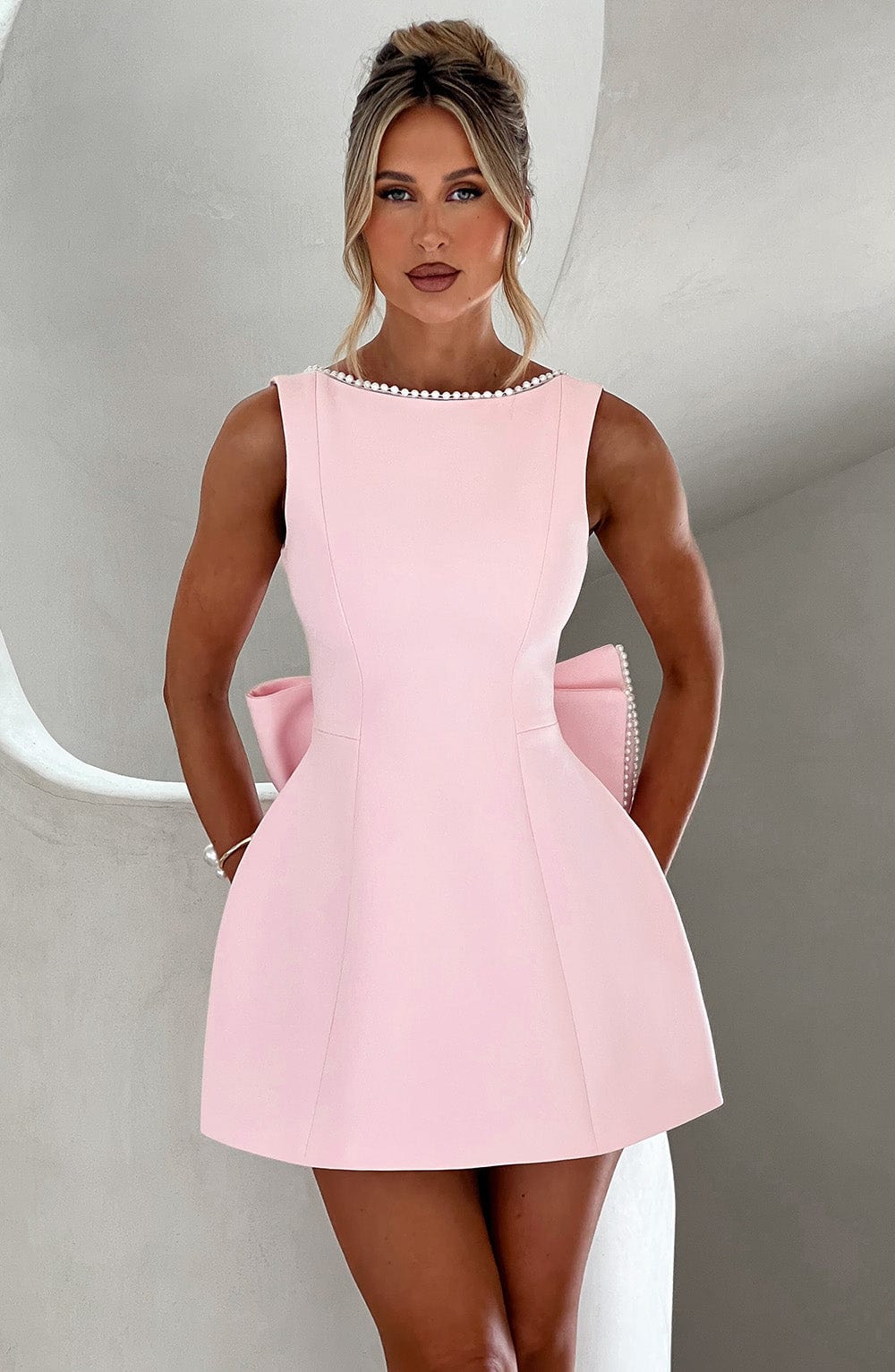 Lorven™ Carrie Mini Elbise - Allık