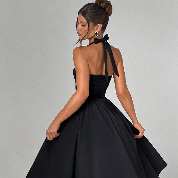 Lorven™ Cressida Midi Elbise - Siyah