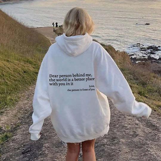 Lorven™ Yazı Baskılı Günlük Kapüşonlu