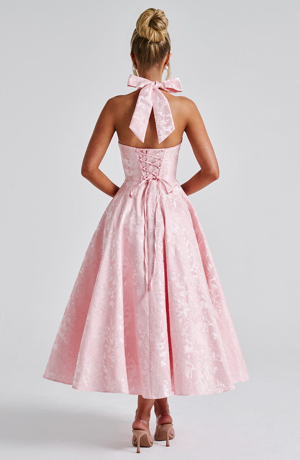 Lorven™ Effie Midi Elbise - Allık