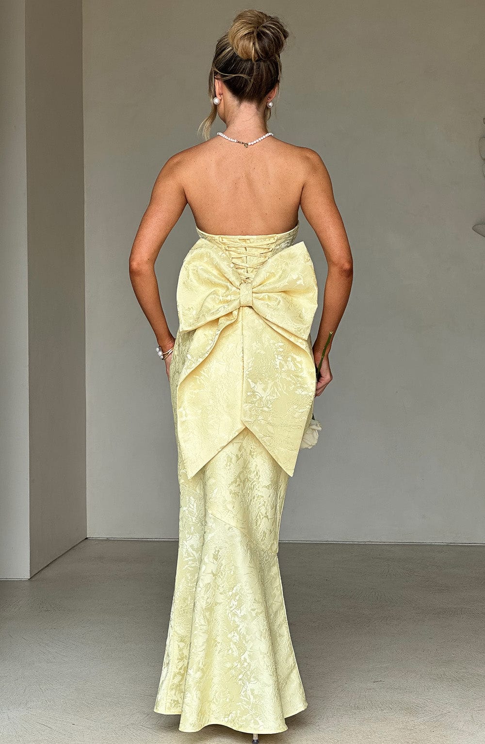 Lorven Felicity Uzun Elbise - Limon