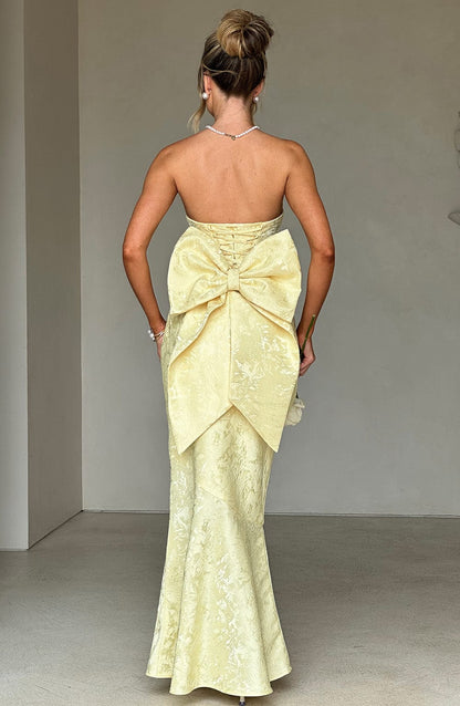 Lorven Felicity Uzun Elbise - Limon