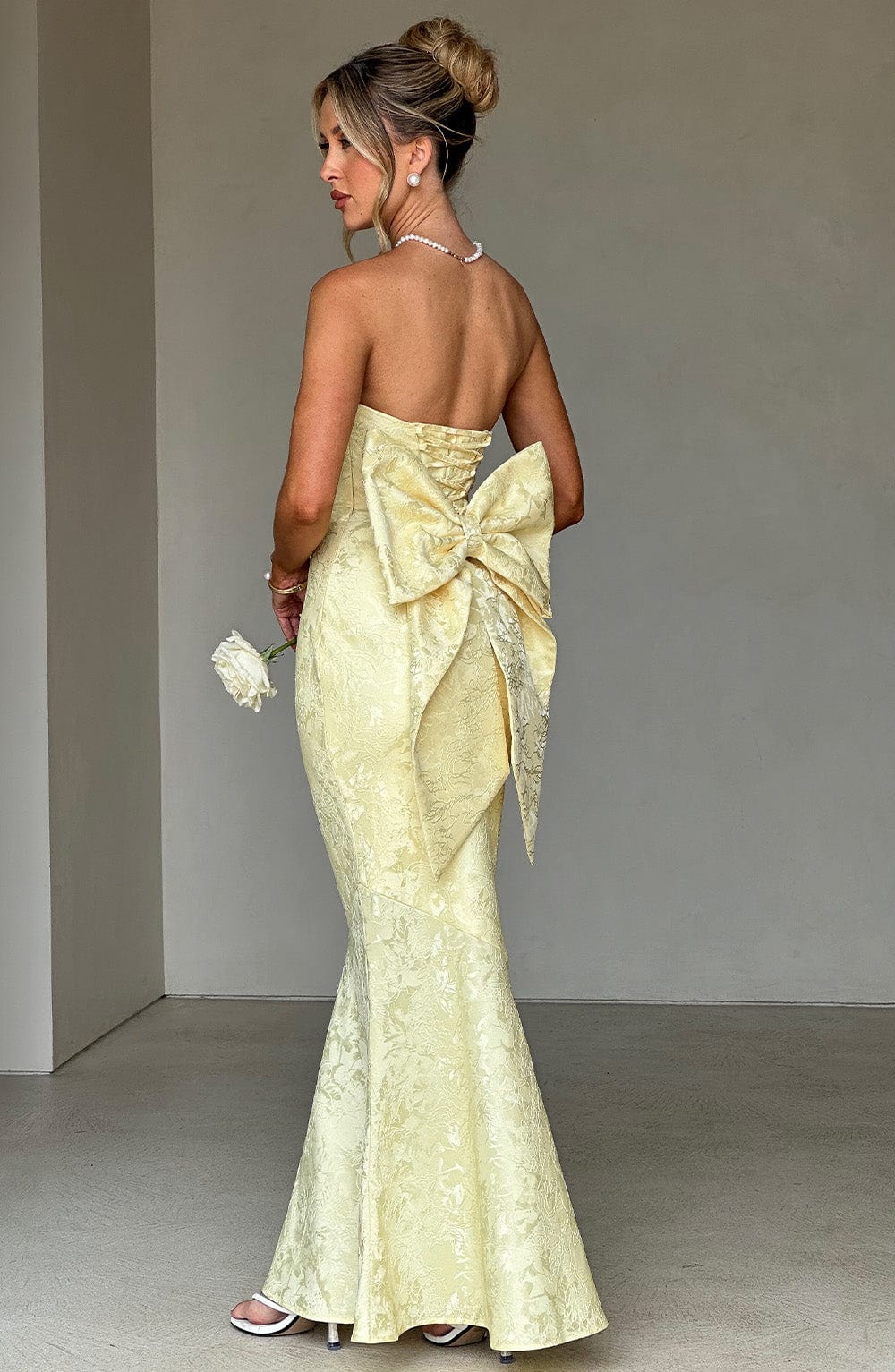 Lorven Felicity Uzun Elbise - Limon