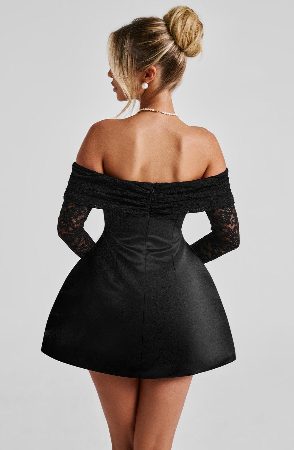 Lorven™ Georgianna Mini Elbise - Siyah