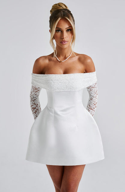 Lorven Georgianna Mini Elbise - Fildişi