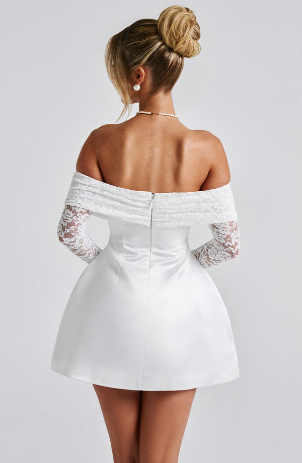 Lorven Georgianna Mini Elbise - Fildişi