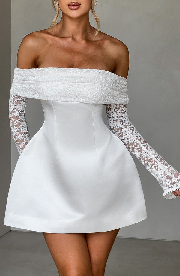 Lorven Georgianna Mini Elbise - Fildişi