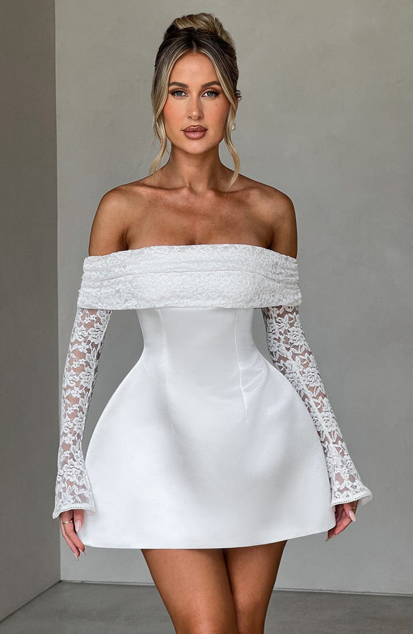 Lorven Georgianna Mini Elbise - Fildişi