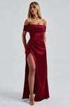 Lorven™ Gwendolyn Maxi Elbise - Bordo