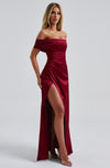Lorven™ Gwendolyn Maxi Elbise - Bordo