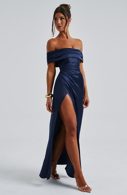 Lorven™ Gwendolyn Maxi Elbise - Lacivert