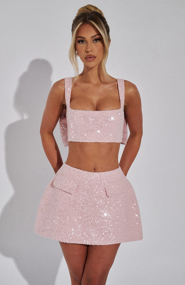 Lorven™ Kiri Mini Etek - Allık