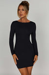 Lorven™ Liana Mini Elbise - Siyah