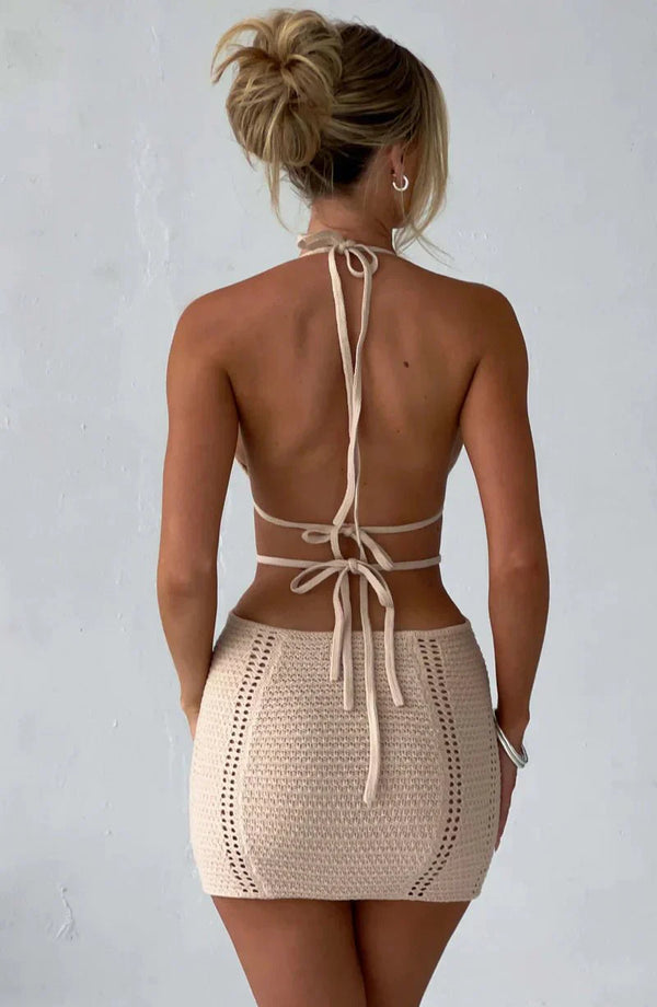 Lorven™ Örgü Mini Elbise