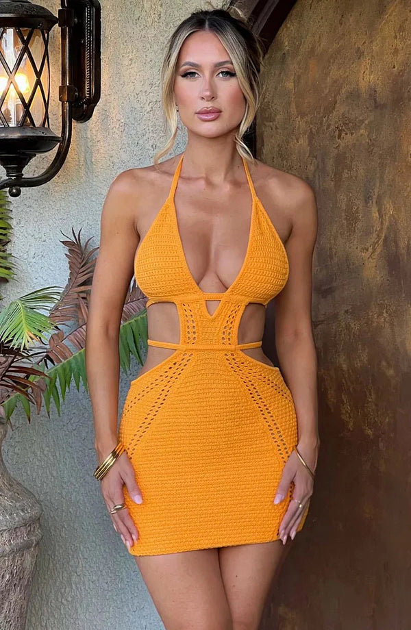 Lorven™ Örgü Mini Elbise