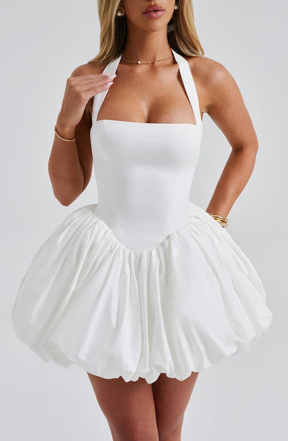Lorven™ Maricia Mini Elbise - Fildişi