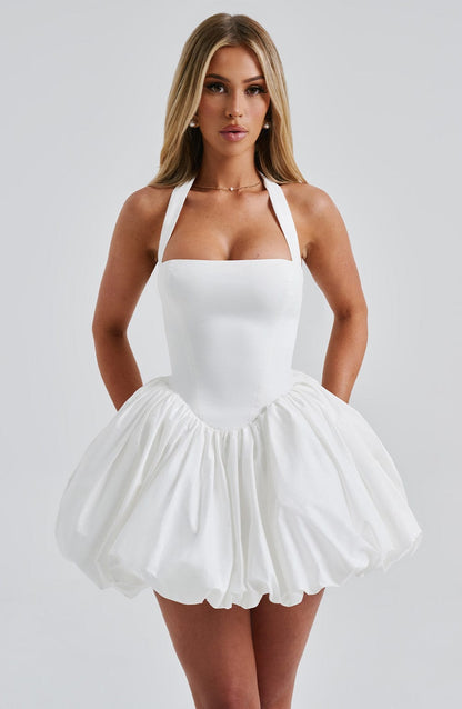 Lorven™ Maricia Mini Elbise - Fildişi