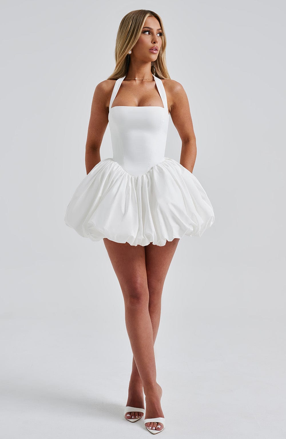 Lorven™ Maricia Mini Elbise - Fildişi
