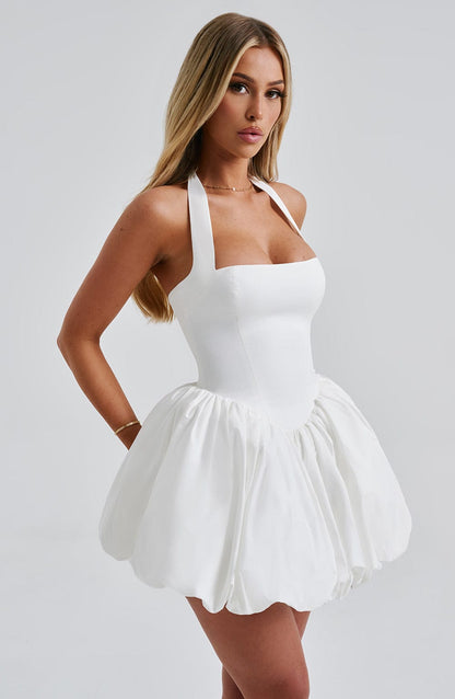 Lorven™ Maricia Mini Elbise - Fildişi