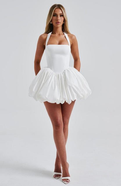 Lorven™ Maricia Mini Elbise - Fildişi