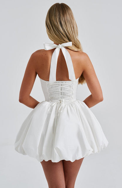 Lorven™ Maricia Mini Elbise - Fildişi