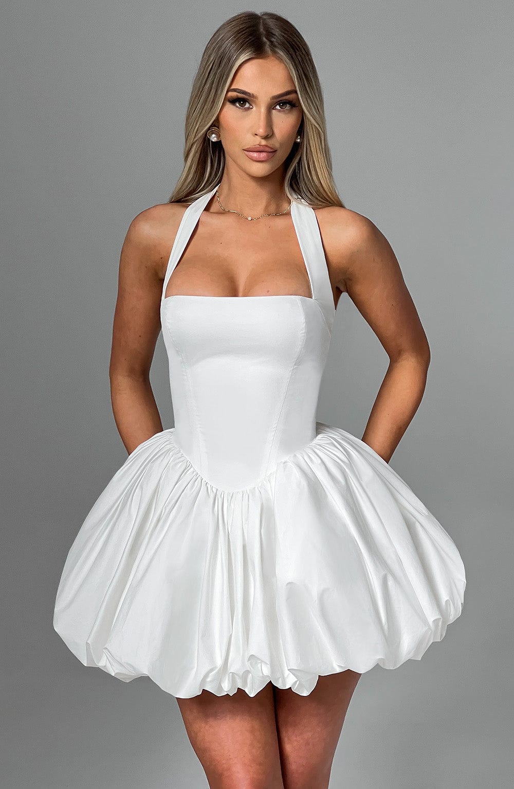 Lorven™ Maricia Mini Elbise - Fildişi