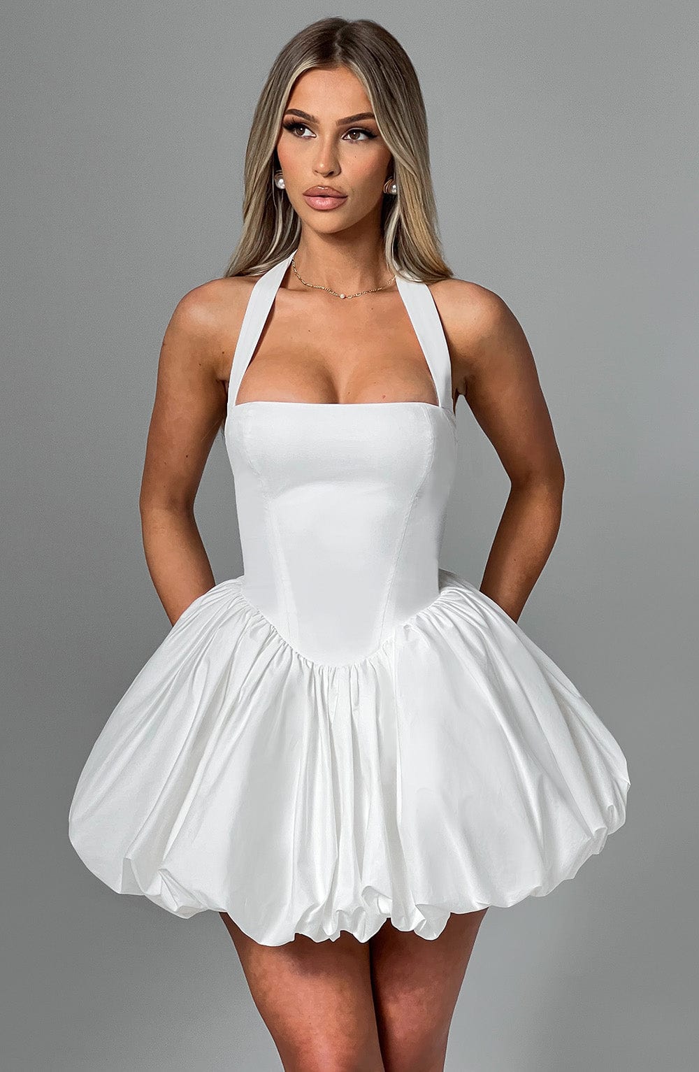 Lorven™ Maricia Mini Elbise - Fildişi