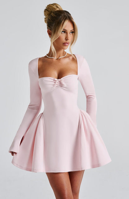 Lorven Megan Mini Elbise - Allık
