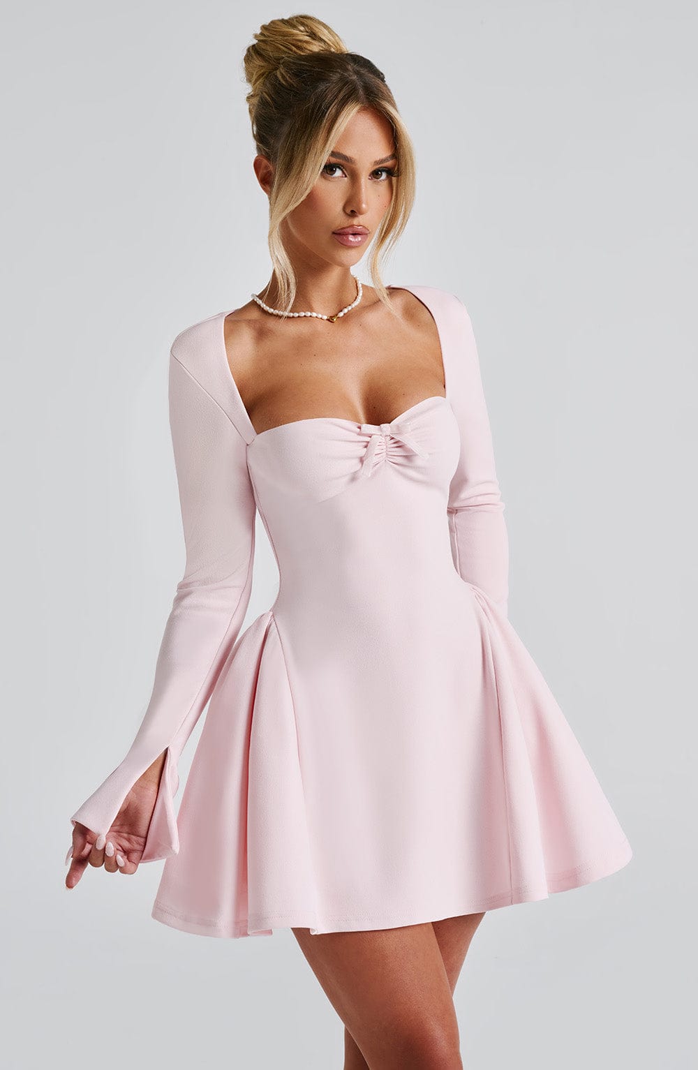 Lorven Megan Mini Elbise - Allık