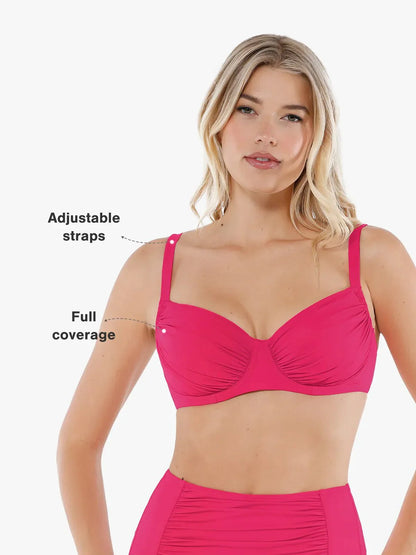 Lorven™ Şekillendirici Buruşuk Balenli Bikini Üstü