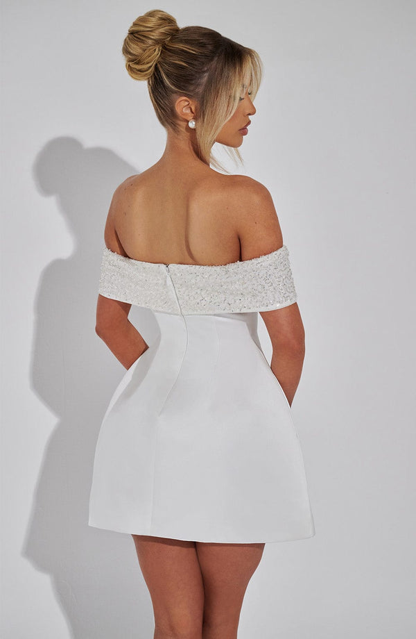 Lorven™ Noelle Mini Elbise - Fildişi