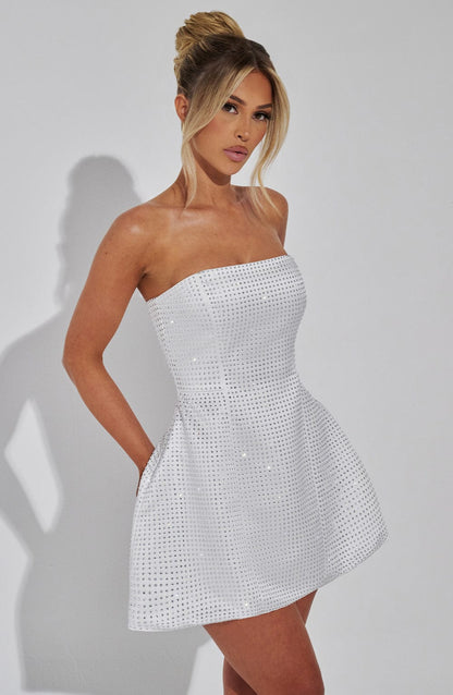 Lorven™ Paloma Mini Elbise - Fildişi