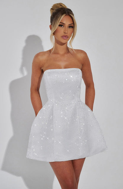 Lorven™ Paloma Mini Elbise - Fildişi